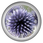 Flower-25 Wall Clock (Silver)