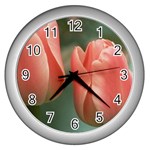 Flower-28 Wall Clock (Silver)