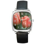 Flower-28 Square Metal Watch