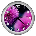 Flower-31 Wall Clock (Silver)