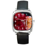 Flower-36 Square Metal Watch