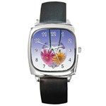 Flower-41 Square Metal Watch