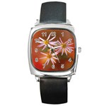 Flower-53 Square Metal Watch