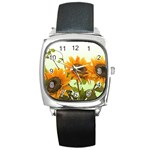 Flower-58 Square Metal Watch