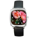 Flower-64 Square Metal Watch