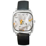 Flower-103 Square Metal Watch