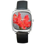 Flower-105 Square Metal Watch