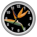 Flower-106 Wall Clock (Silver)