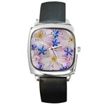 Flower-113 Square Metal Watch