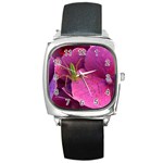 Flower-115 Square Metal Watch