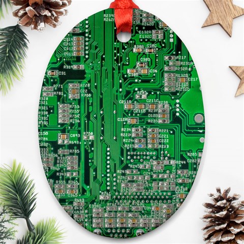 Circuit Ornament (Oval) from ArtsNow.com Front