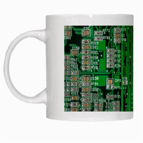 Circuit White Mug from ArtsNow.com Left