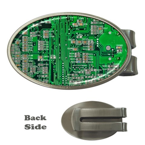 Circuit Money Clip (Oval) from ArtsNow.com Front