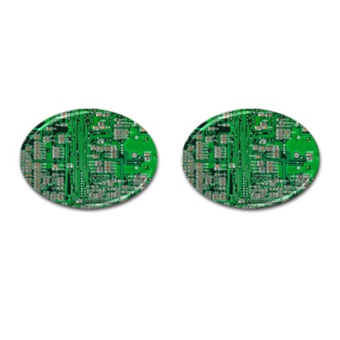 Circuit Cufflinks (Oval) from ArtsNow.com Front(Pair)