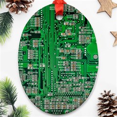 Circuit Oval Ornament (Two Sides) from ArtsNow.com Front