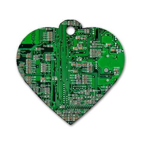 Circuit Dog Tag Heart (Two Sides) from ArtsNow.com Front