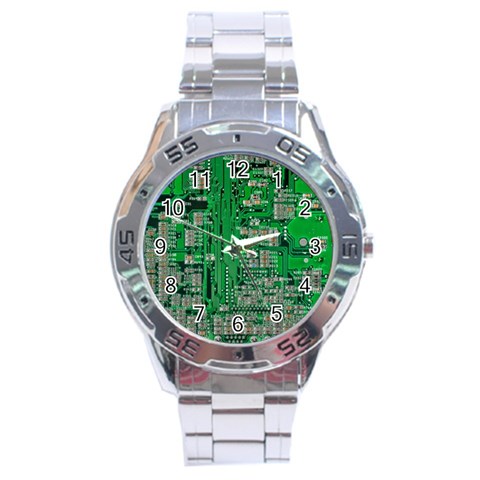 Circuit Stainless Steel Analogue Men’s Watch from ArtsNow.com Front