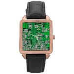 Circuit Rose Gold Leather Watch 