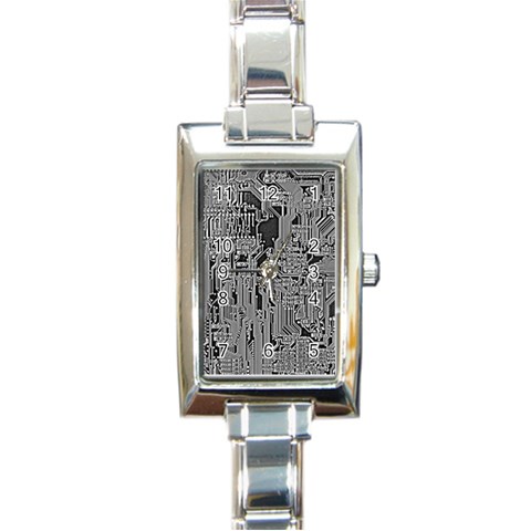 Circuit Rectangular Italian Charm Watch from ArtsNow.com Front