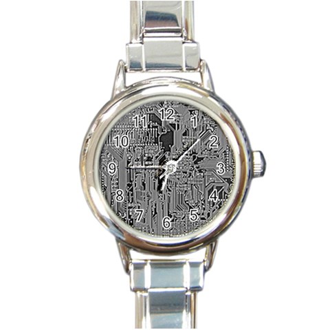 Circuit Round Italian Charm Watch from ArtsNow.com Front