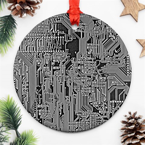 Circuit Ornament (Round) from ArtsNow.com Front