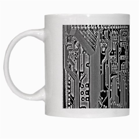 Circuit White Mug from ArtsNow.com Left