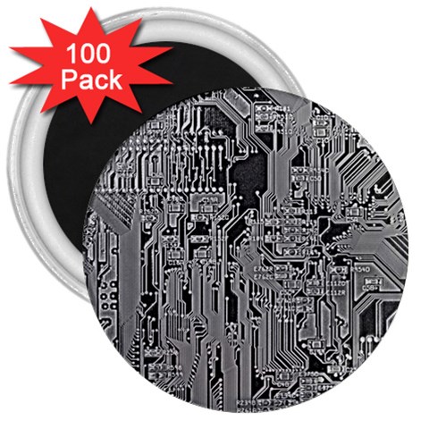 Circuit 3  Magnet (100 pack) from ArtsNow.com Front