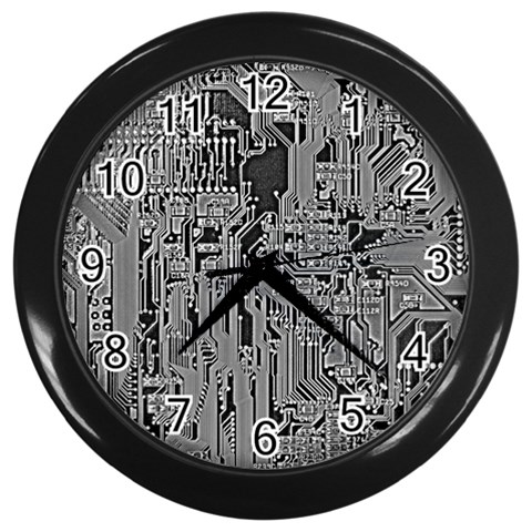 Circuit Wall Clock (Black) from ArtsNow.com Front