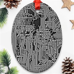 Circuit Oval Ornament (Two Sides) from ArtsNow.com Front