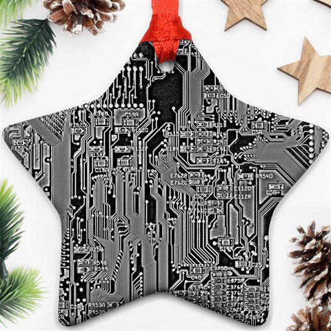 Circuit Star Ornament (Two Sides) from ArtsNow.com Front