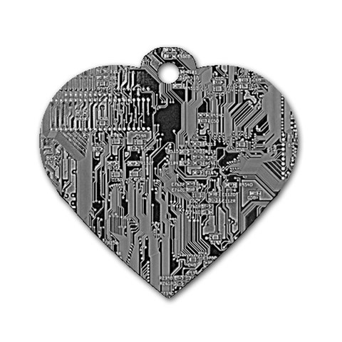 Circuit Dog Tag Heart (One Side) from ArtsNow.com Front