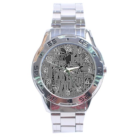 Circuit Stainless Steel Analogue Men’s Watch from ArtsNow.com Front