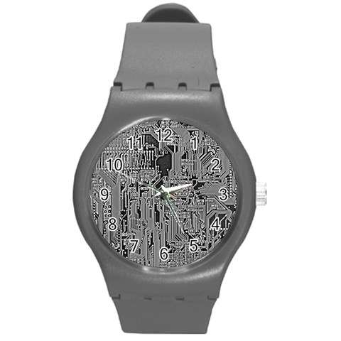 Circuit Round Plastic Sport Watch Medium from ArtsNow.com Front