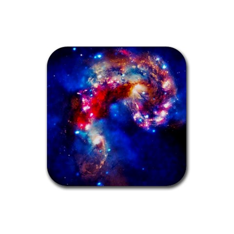 Colorful Cosmos Rubber Coaster (Square) from ArtsNow.com Front