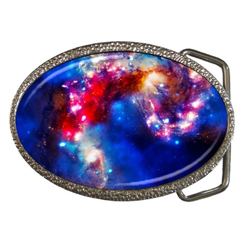 Colorful Cosmos Belt Buckle from ArtsNow.com Front