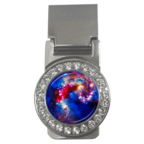 Colorful Cosmos Money Clip (CZ) from ArtsNow.com Front