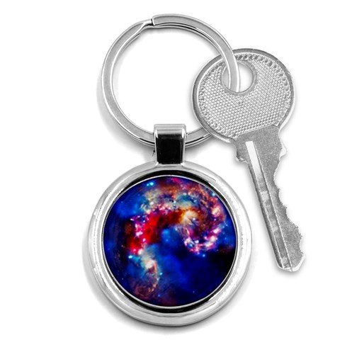 Colorful Cosmos Key Chain (Round) from ArtsNow.com Front