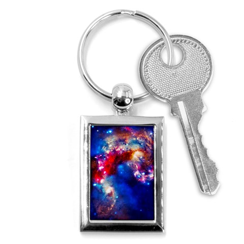 Colorful Cosmos Key Chain (Rectangle) from ArtsNow.com Front