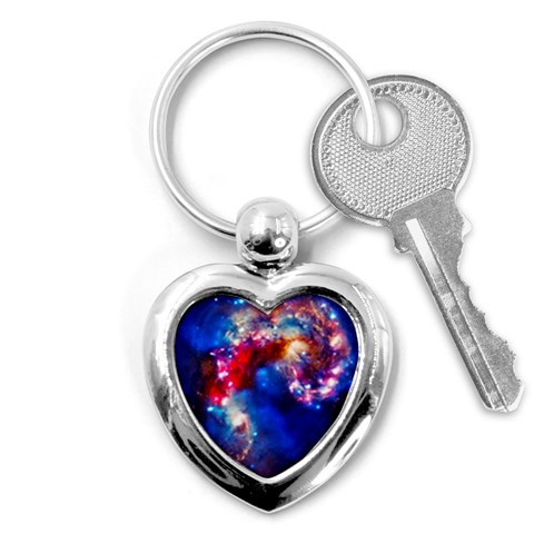 Colorful Cosmos Key Chain (Heart) from ArtsNow.com Front