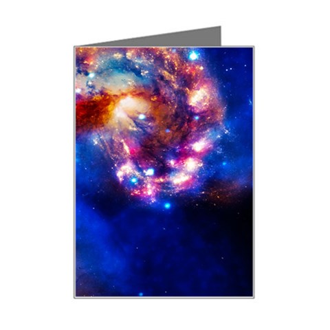 Colorful Cosmos Mini Greeting Card from ArtsNow.com Left