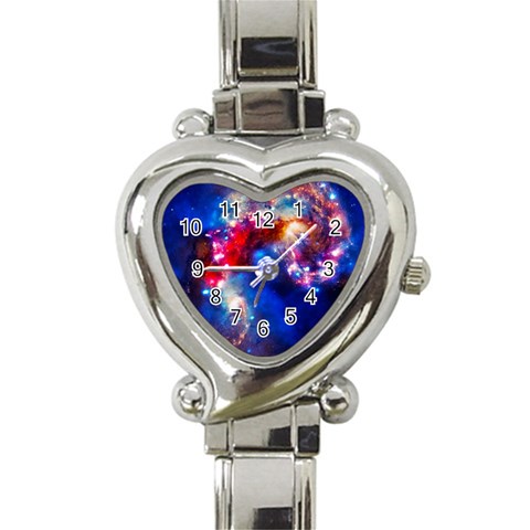 Colorful Cosmos Heart Italian Charm Watch from ArtsNow.com Front