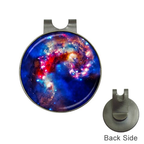 Colorful Cosmos Golf Ball Marker Hat Clip from ArtsNow.com Front