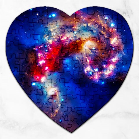 Colorful Cosmos Jigsaw Puzzle (Heart) from ArtsNow.com Front