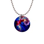 Colorful Cosmos 1  Button Necklace