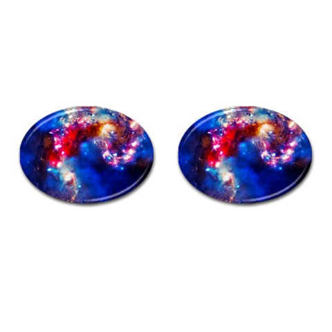 Colorful Cosmos Cufflinks (Oval) from ArtsNow.com Front(Pair)