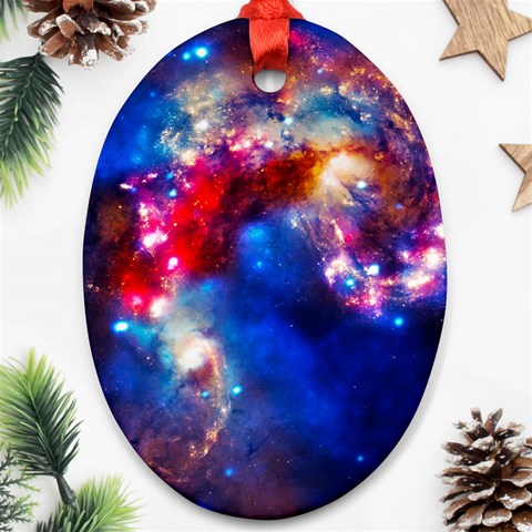 Colorful Cosmos Oval Ornament (Two Sides) from ArtsNow.com Front