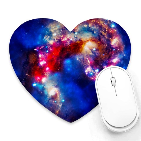 Colorful Cosmos Heart Mousepad from ArtsNow.com Front