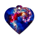 Colorful Cosmos Dog Tag Heart (One Side)