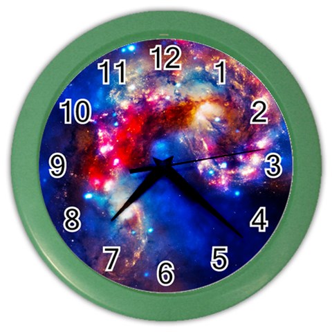 Colorful Cosmos Color Wall Clock from ArtsNow.com Front