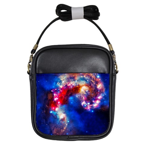 Colorful Cosmos Girls Sling Bag from ArtsNow.com Front